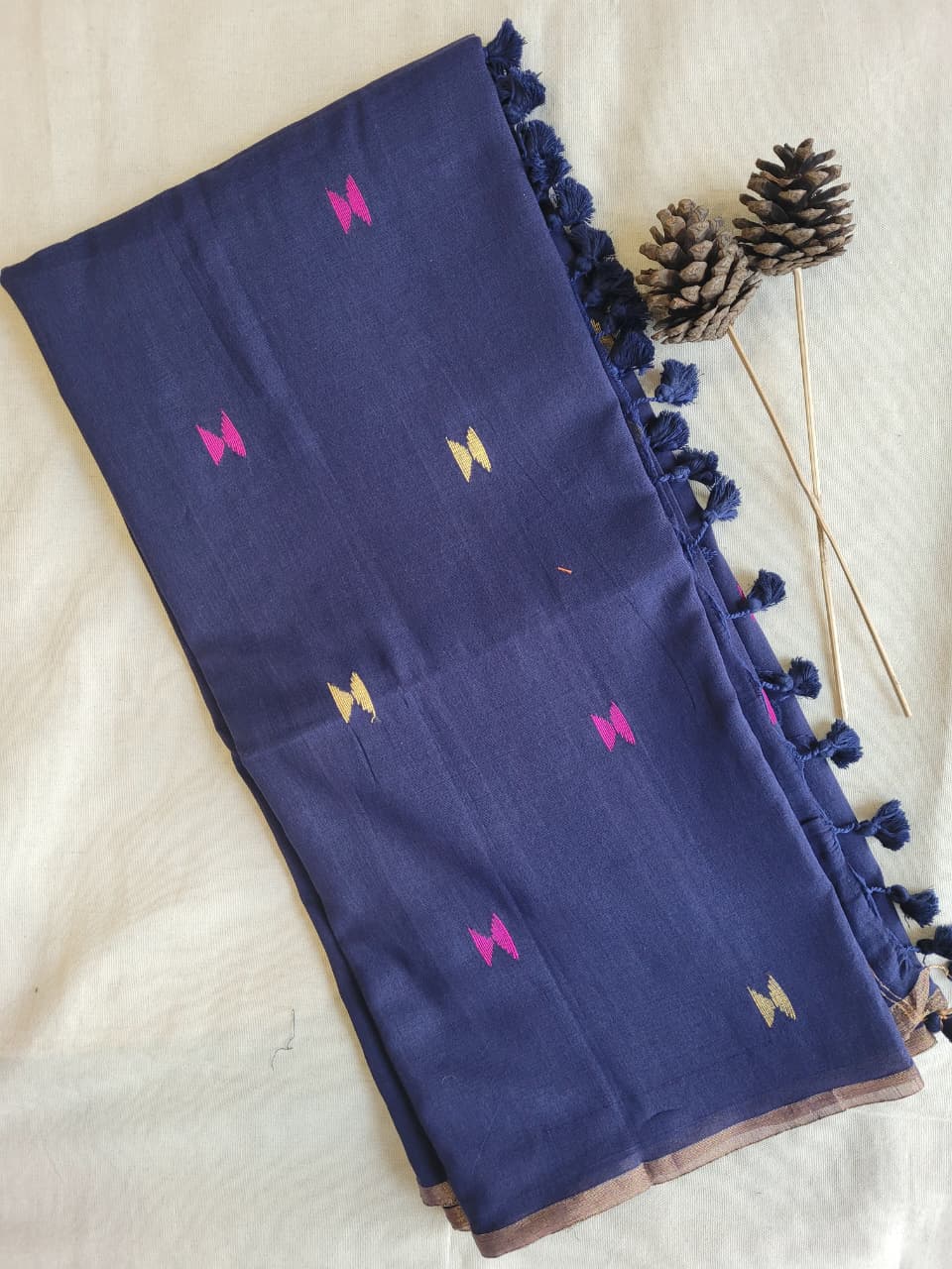 Navy Mira Mul Saree