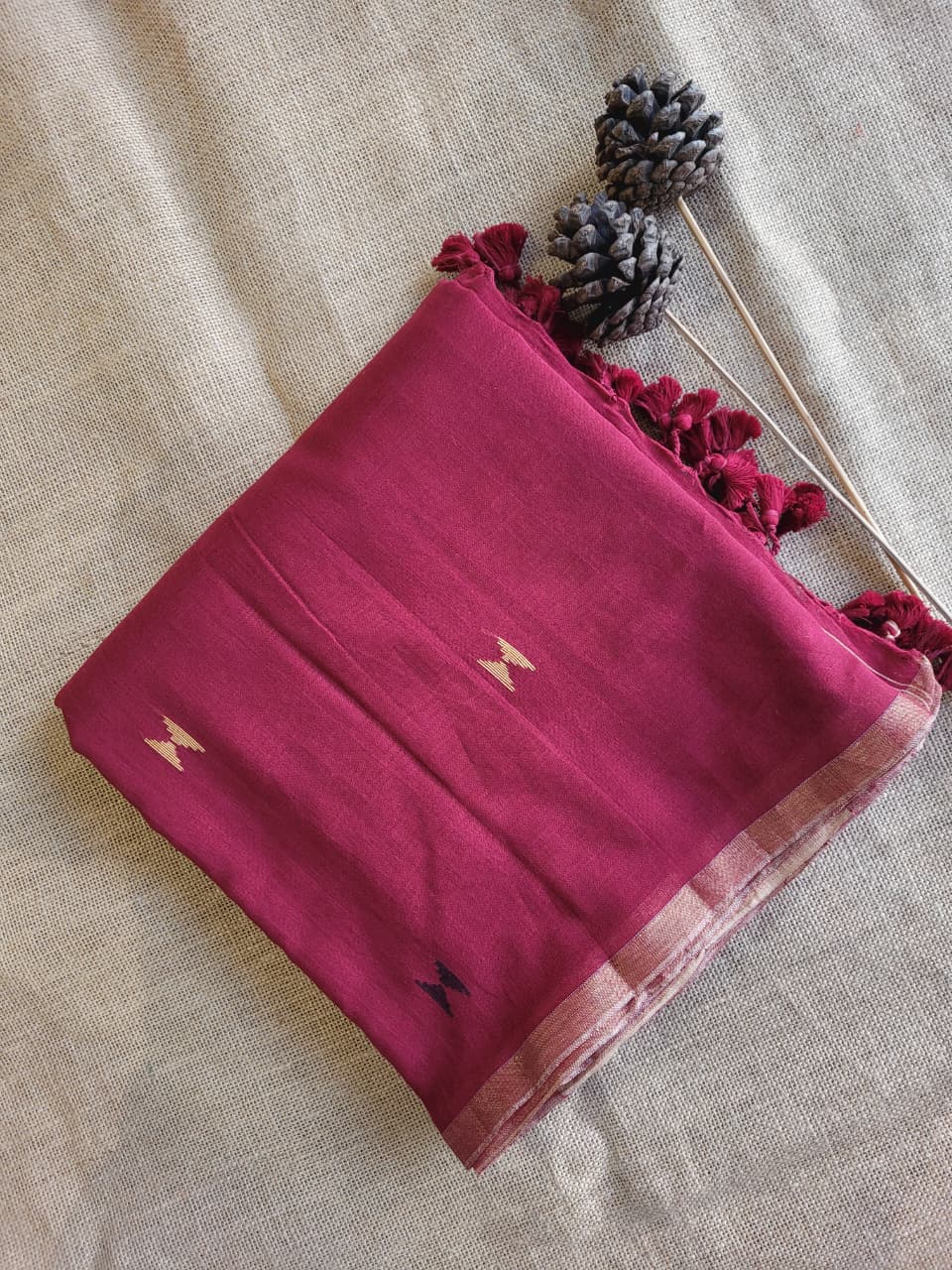 Brown Mira Mul Saree