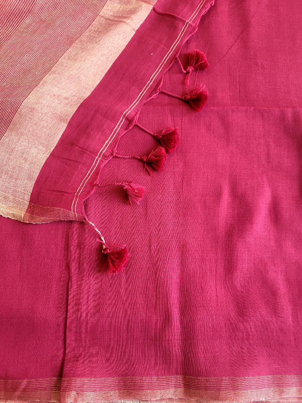 Maroon Meet Mul Saree