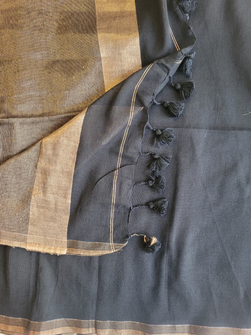 Black Meet Mul Saree