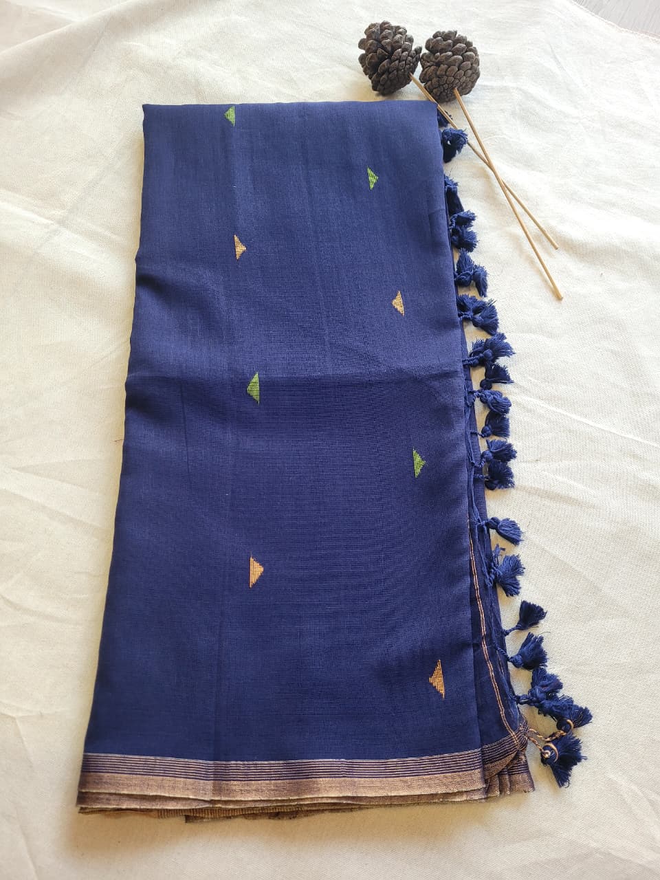 Indigo Meet Mul Saree