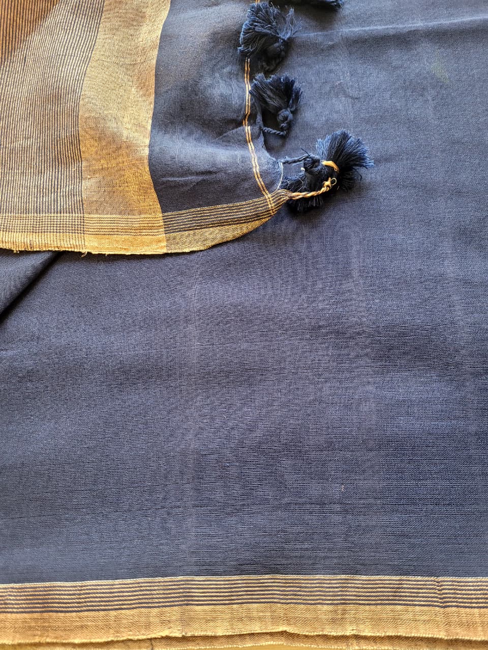 Indigo Meet Mul Saree