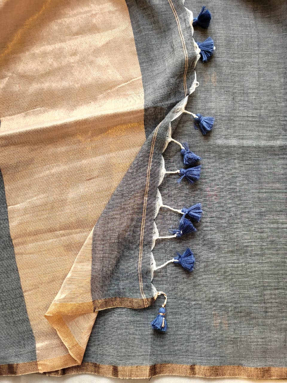 Grey Mira Mul Saree