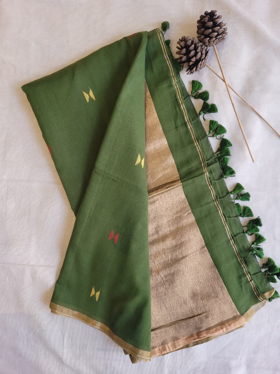 Green3 Mira Mul Saree