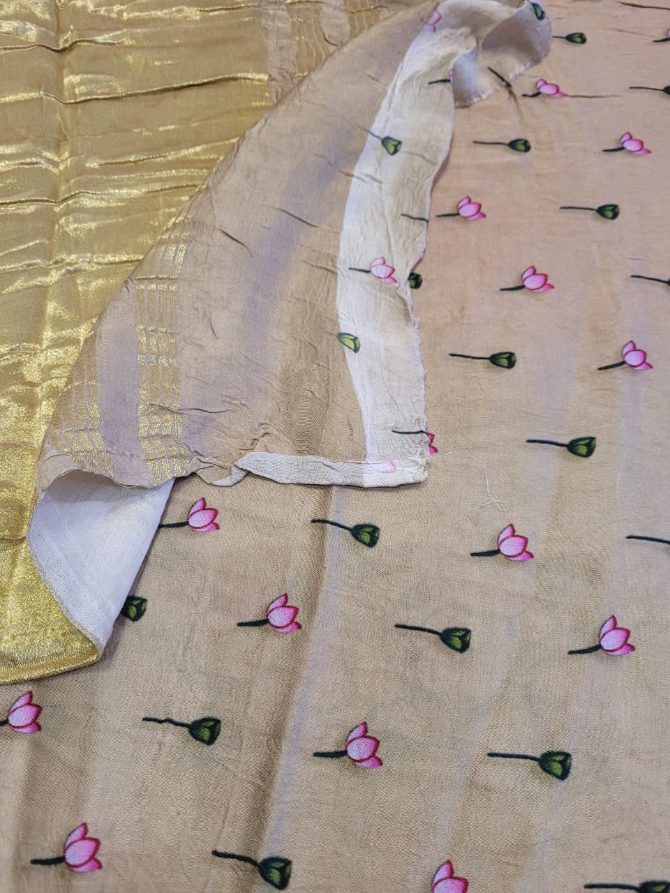 Amber Bandhani Modal Silk Saree