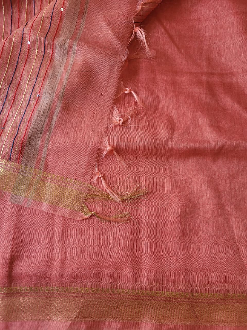 Pink Milan Linen Saree
