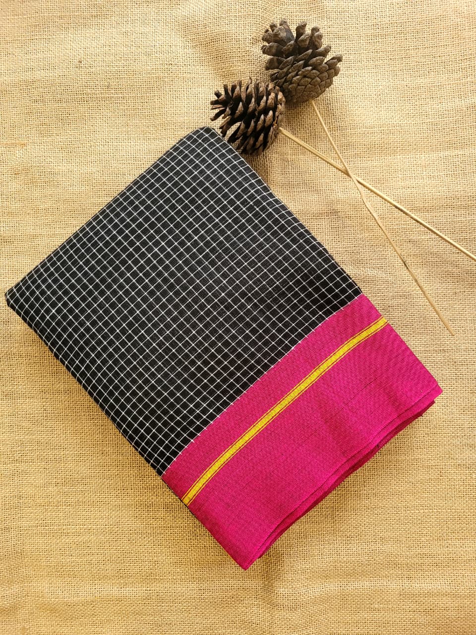 Pink2 Hampa Pattedanchu Saree