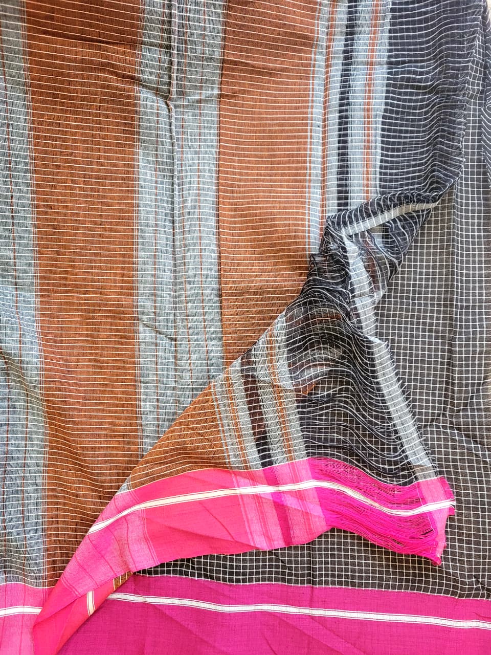 Orange1 Hampa Pattedanchu Saree