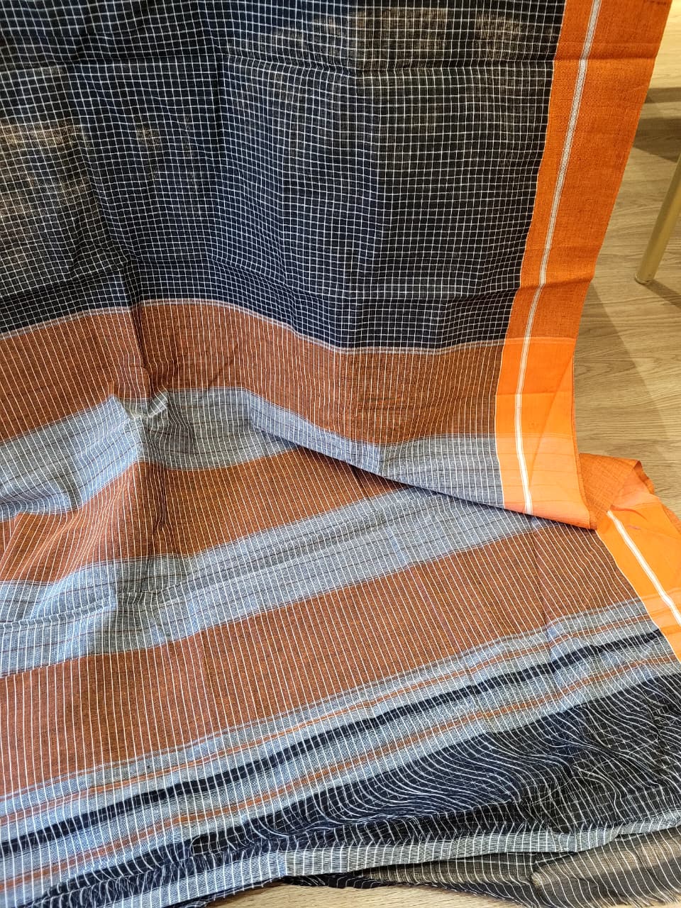 Orange1 Hampa Pattedanchu Saree