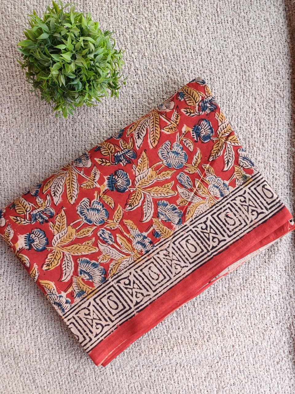 Raha Kalamkari Cotton Saree