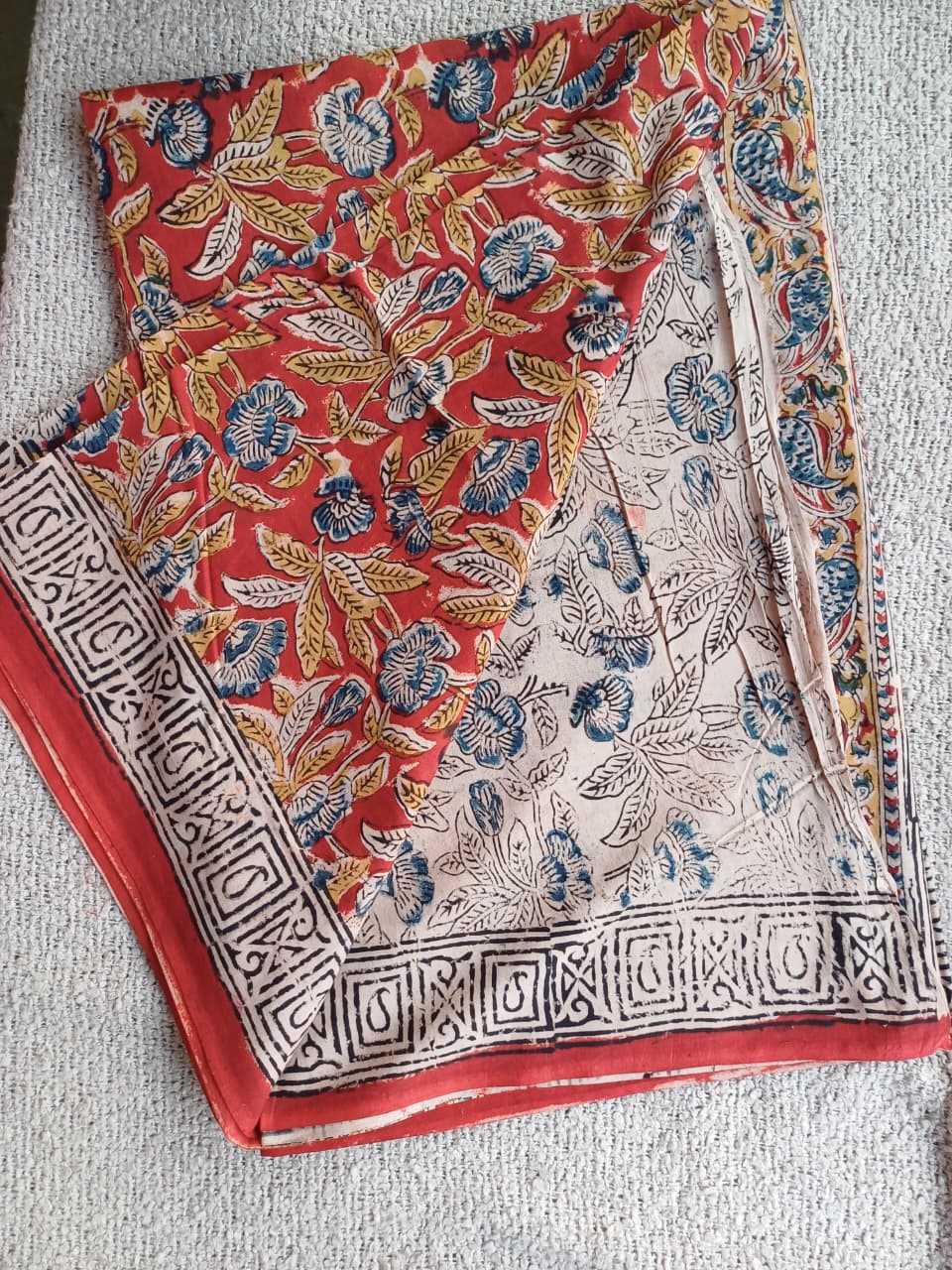 Raha Kalamkari Cotton Saree