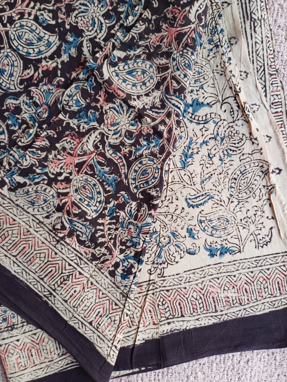 Raha Kalamkari Cotton Saree