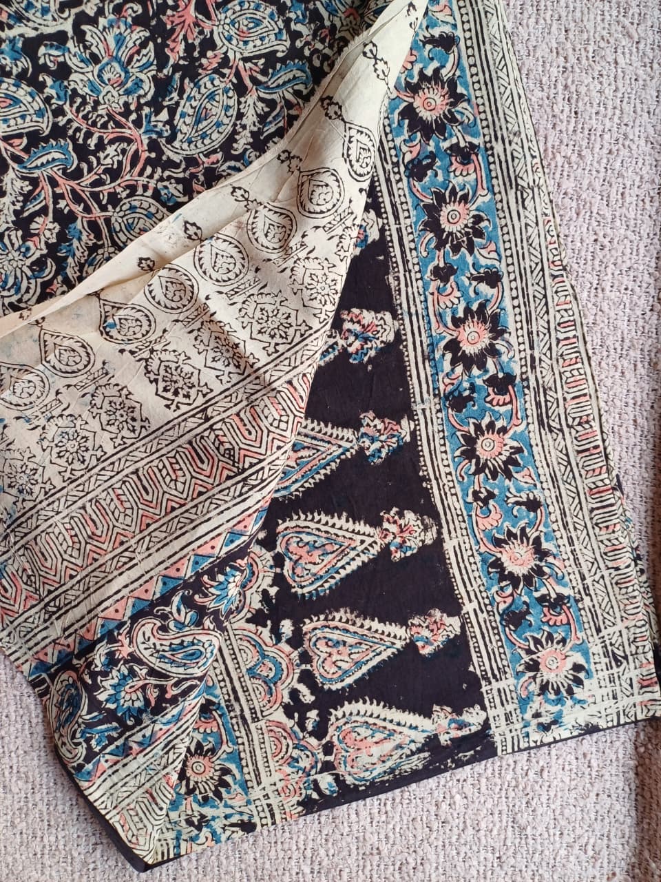 Raha Kalamkari Cotton Saree