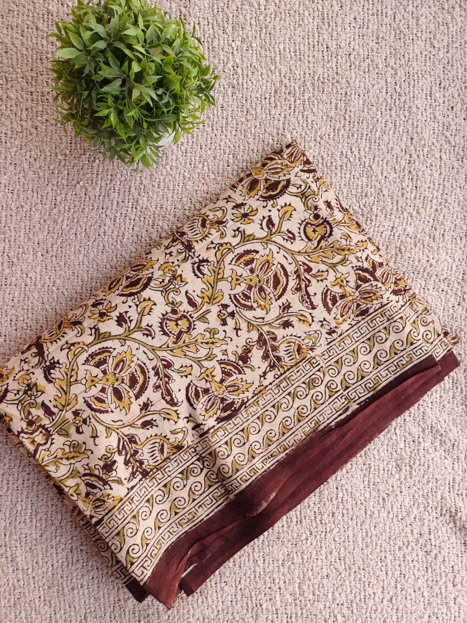 Raha Kalamkari Cotton Saree