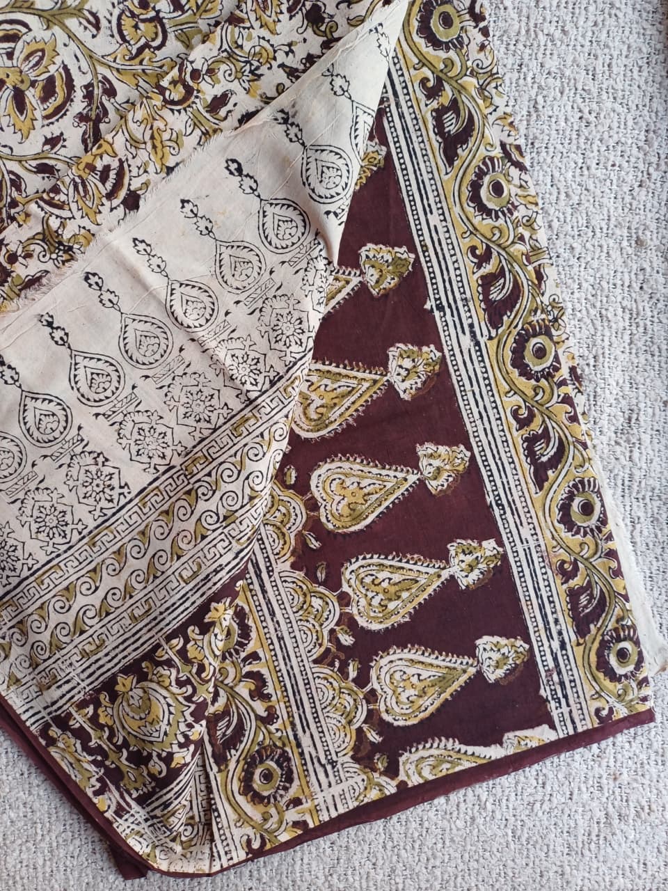 Raha Kalamkari Cotton Saree