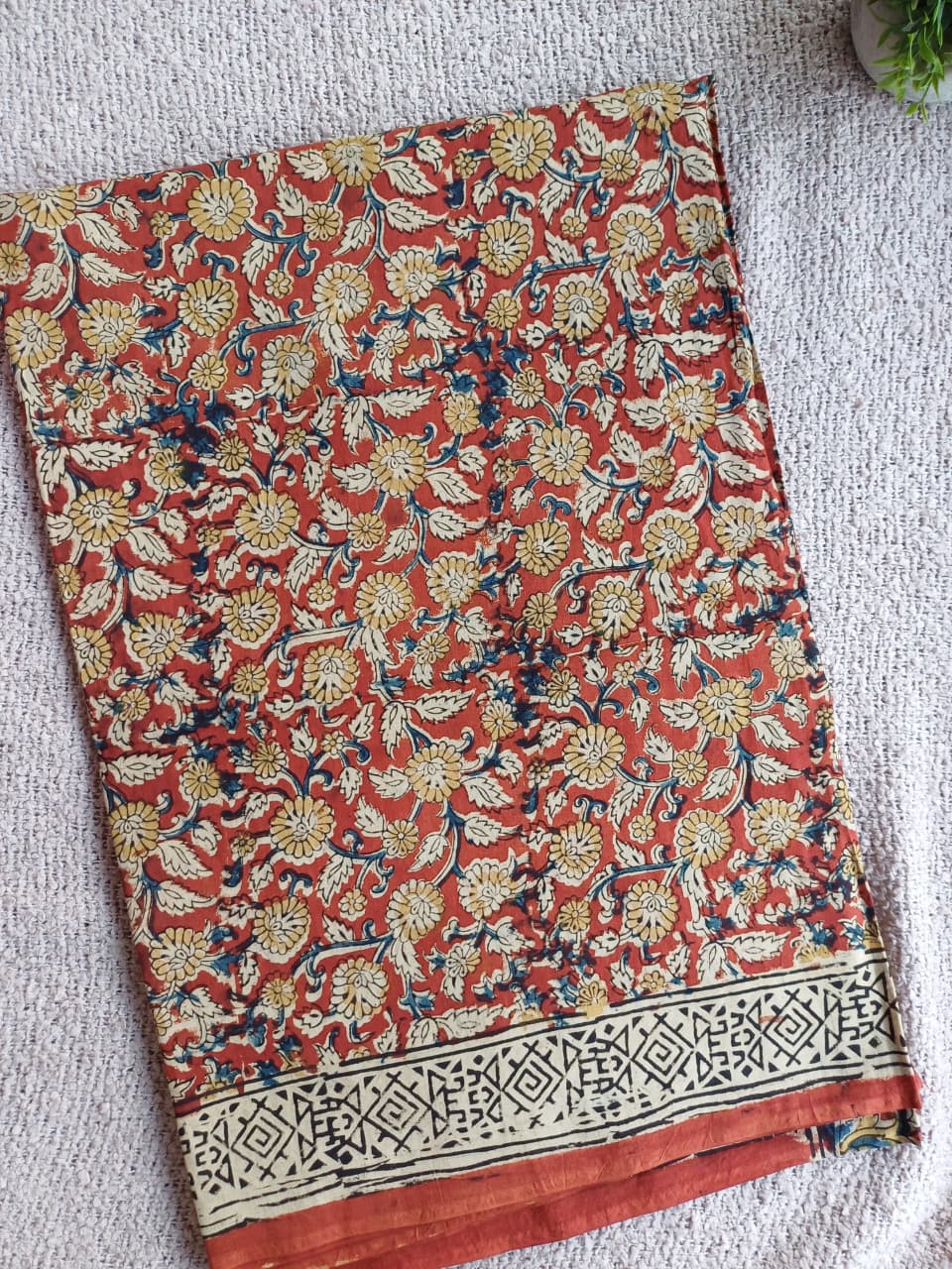 Raha Kalamkari Cotton Saree