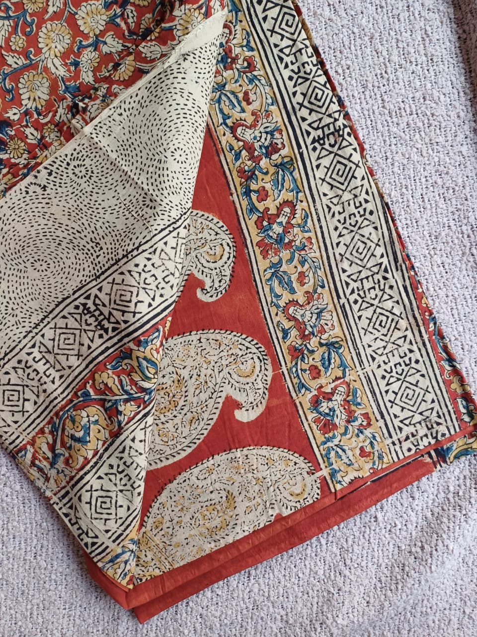 Raha Kalamkari Cotton Saree