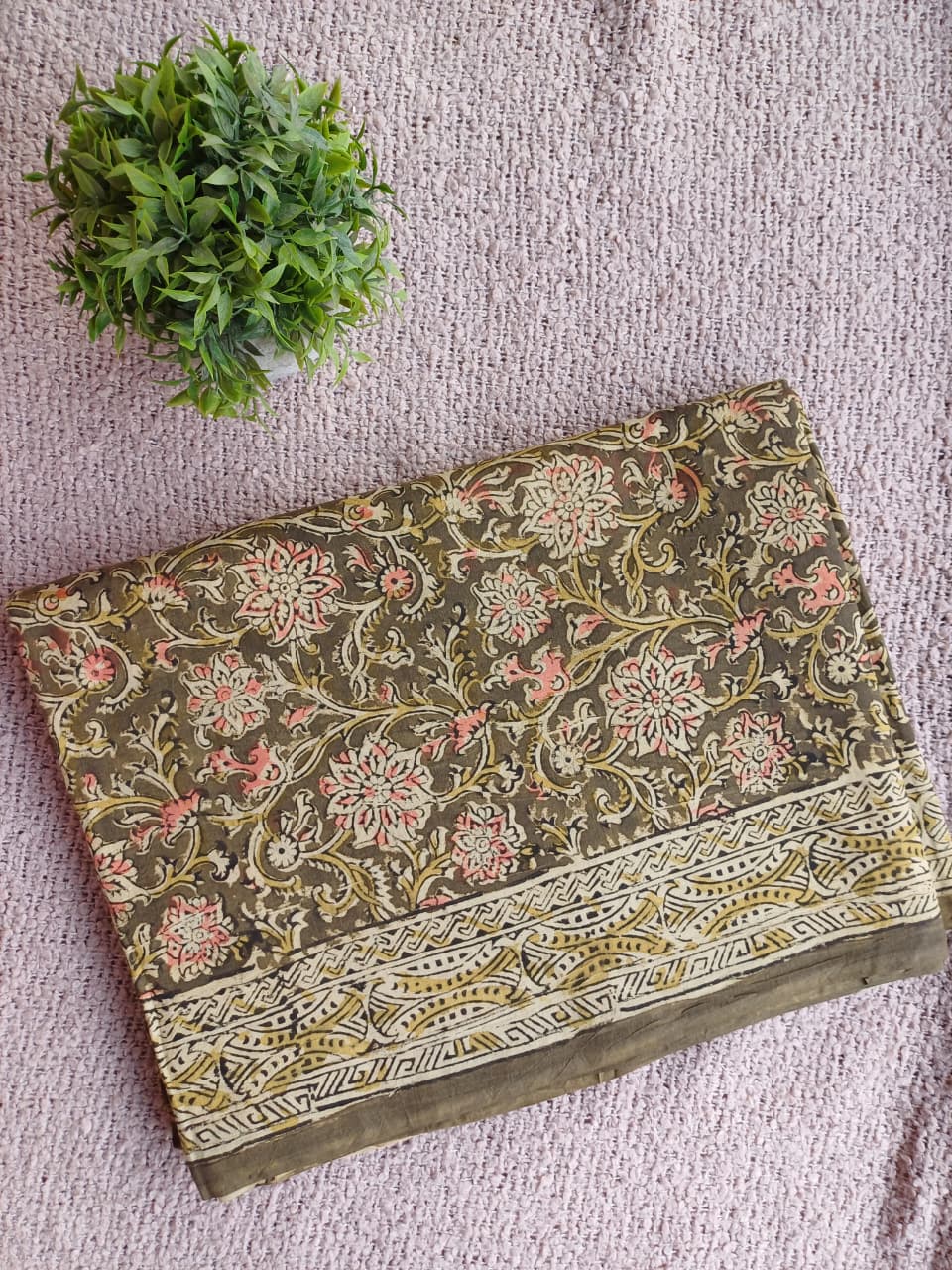 Raha Kalamkari Cotton Saree