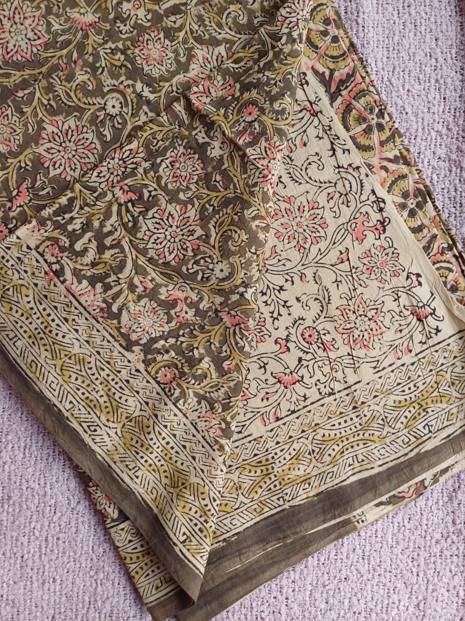 Raha Kalamkari Cotton Saree