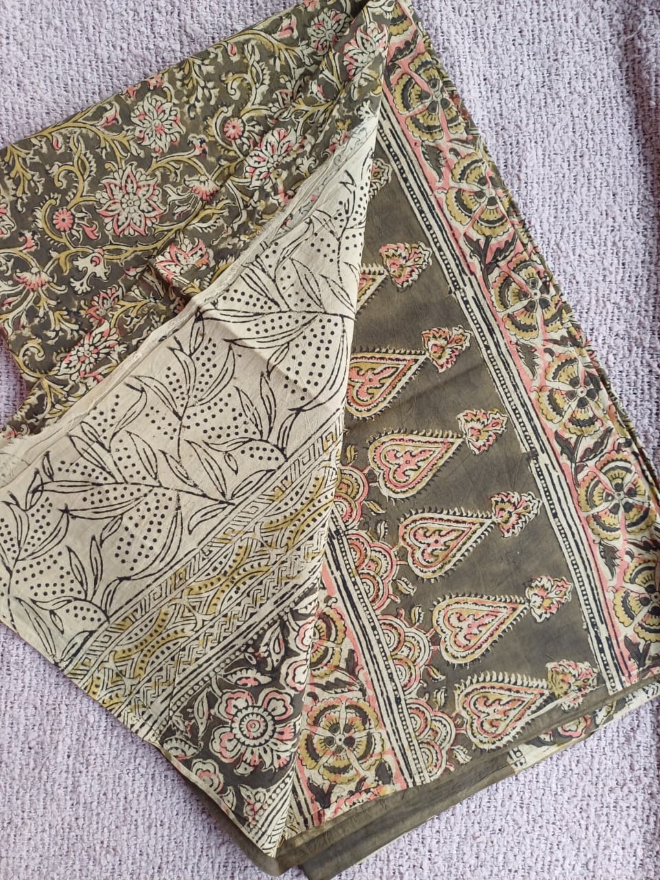 Raha Kalamkari Cotton Saree