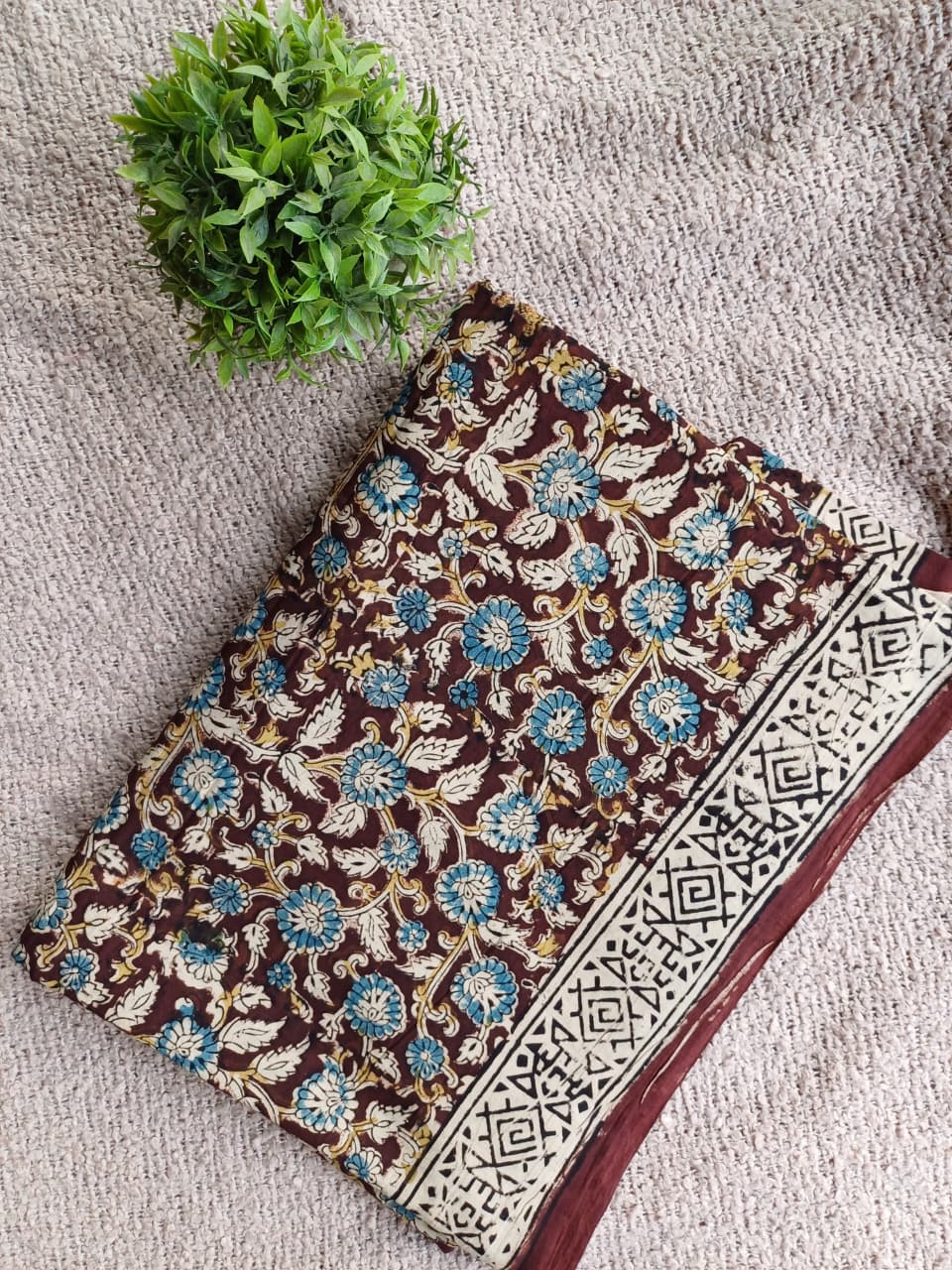 Raha Kalamkari Cotton Saree