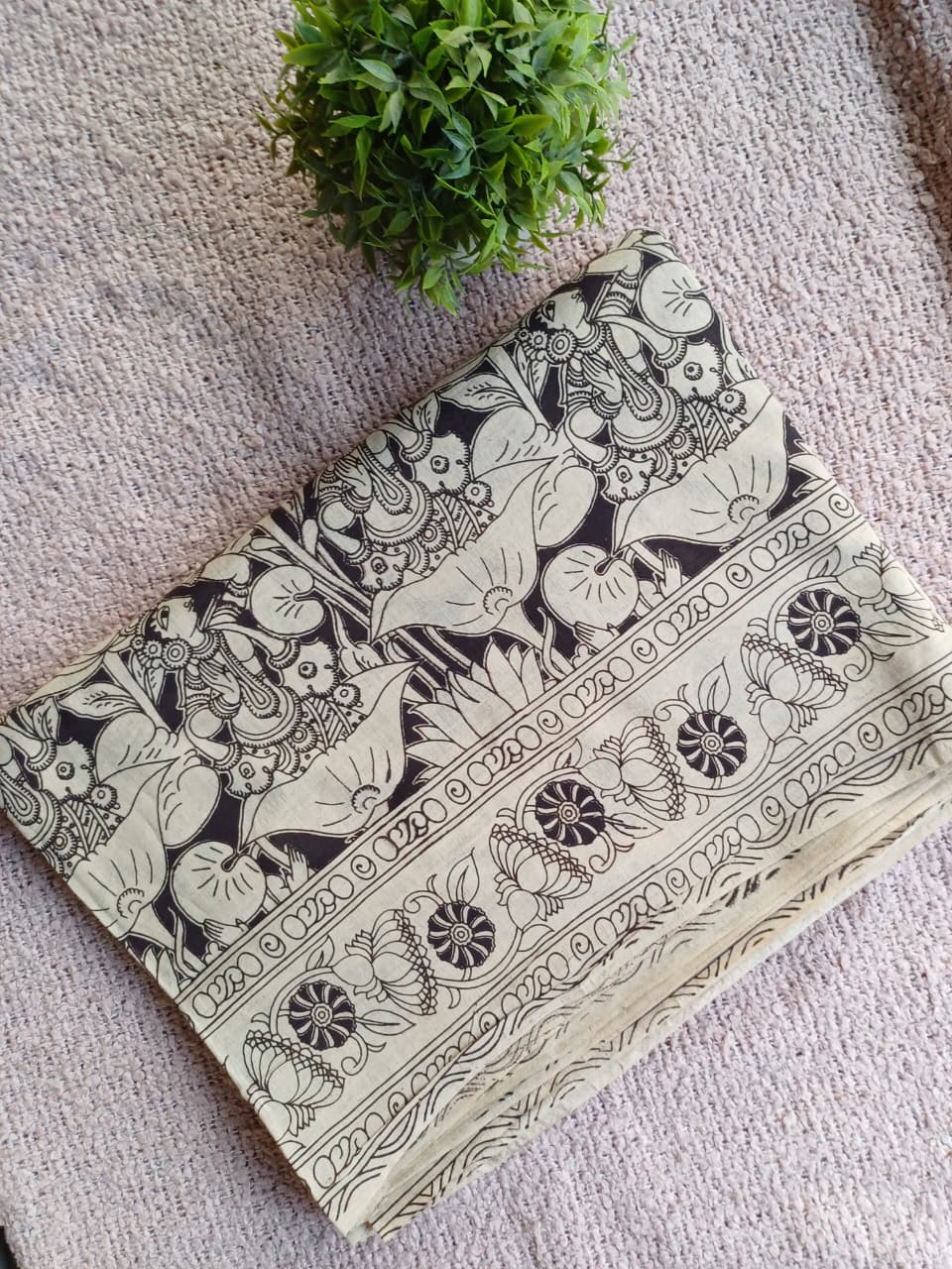 Raha Kalamkari Cotton Saree