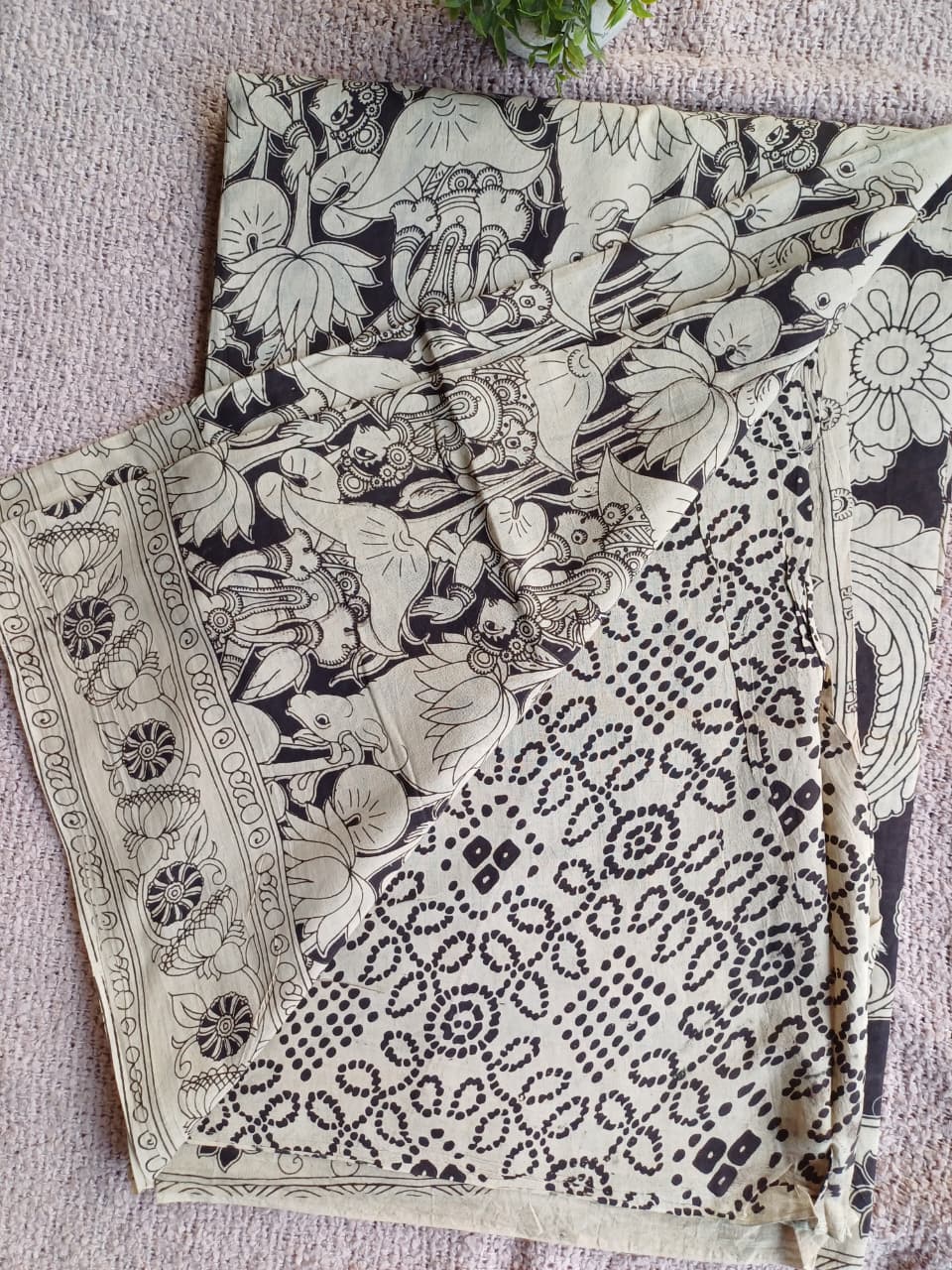 Raha Kalamkari Cotton Saree