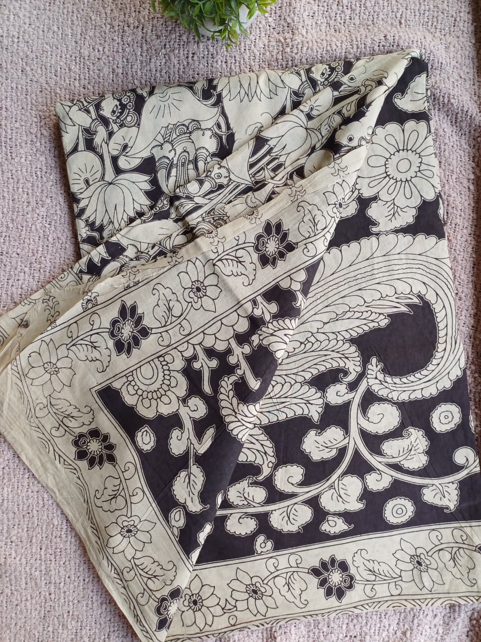 Raha Kalamkari Cotton Saree