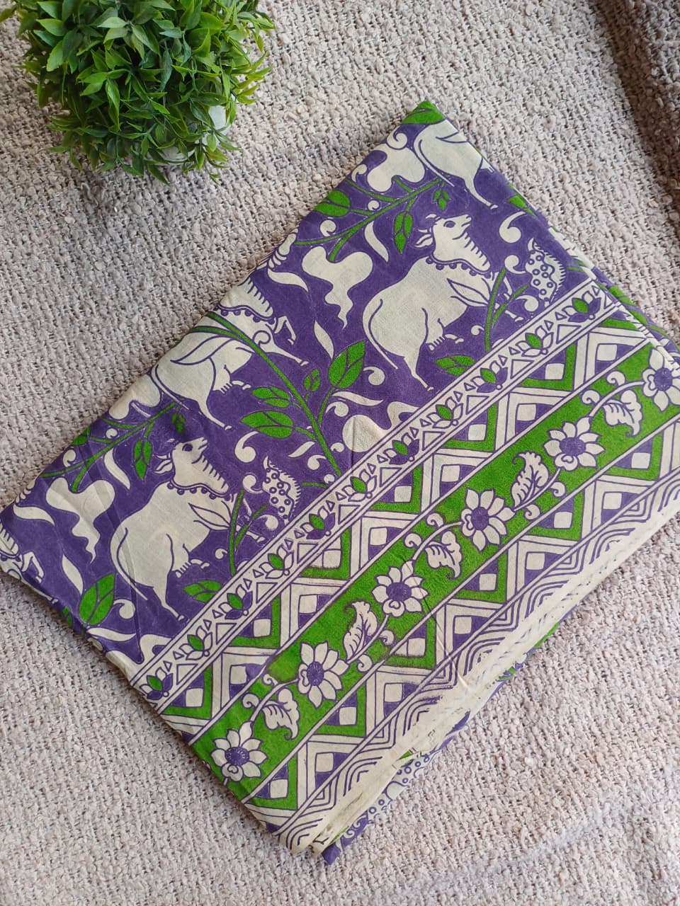 Raha Kalamkari Cotton Saree