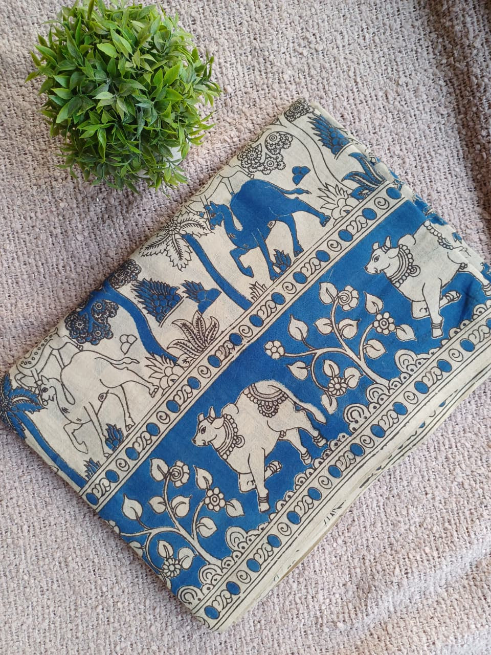 Raha Kalamkari Cotton Saree