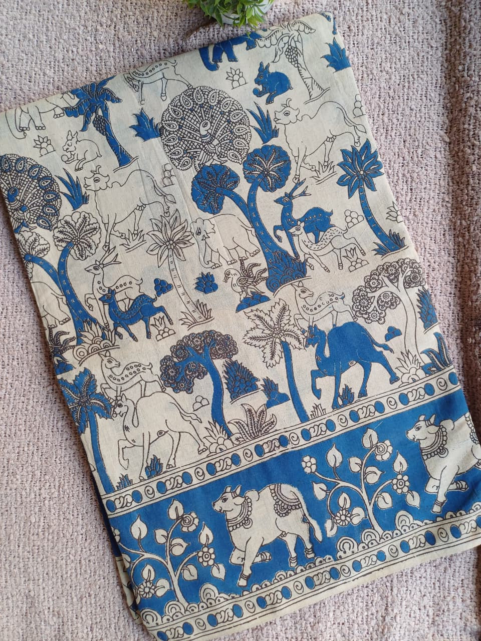 Raha Kalamkari Cotton Saree