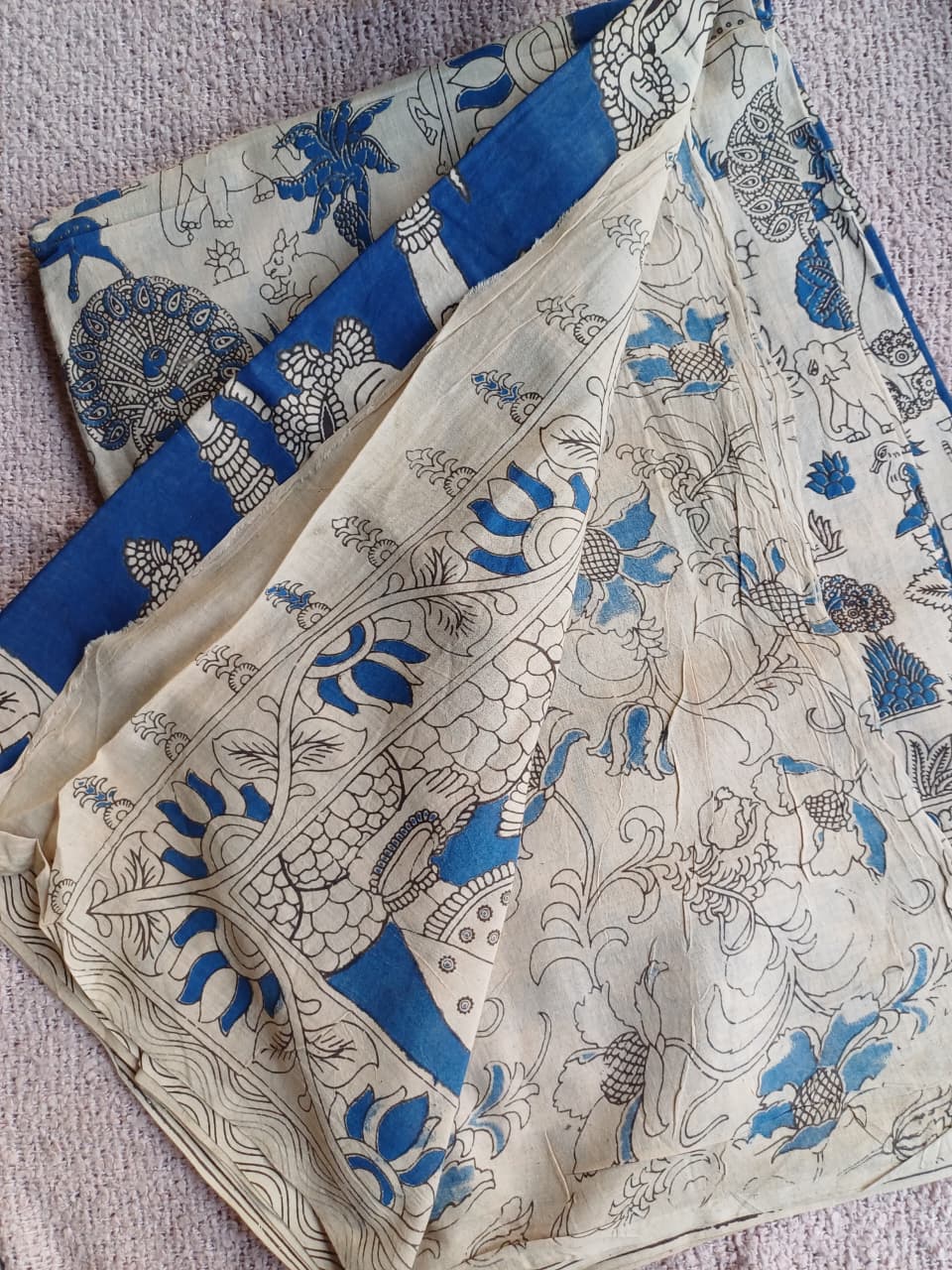Raha Kalamkari Cotton Saree