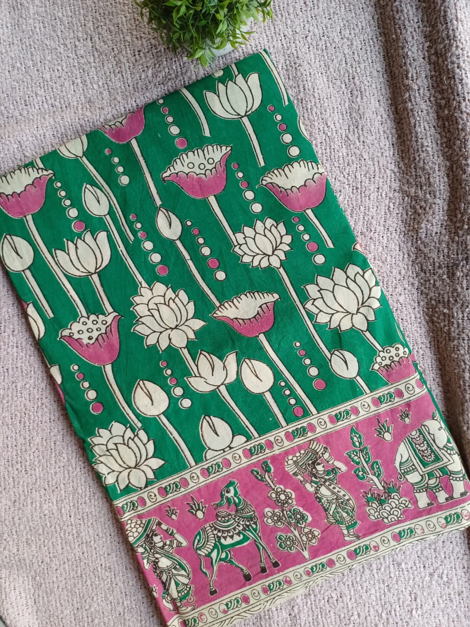 Raha Kalamkari Cotton Saree