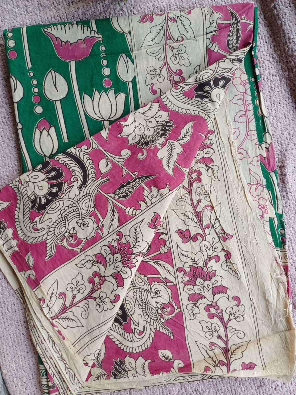 Raha Kalamkari Cotton Saree