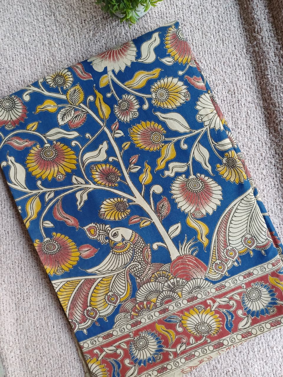 Raha Kalamkari Cotton Saree