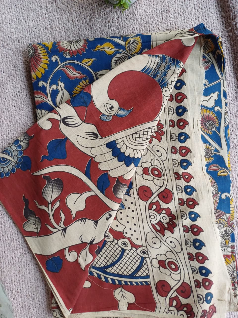 Raha Kalamkari Cotton Saree