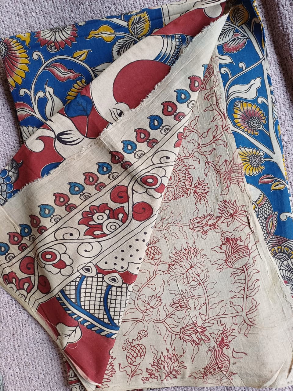 Raha Kalamkari Cotton Saree