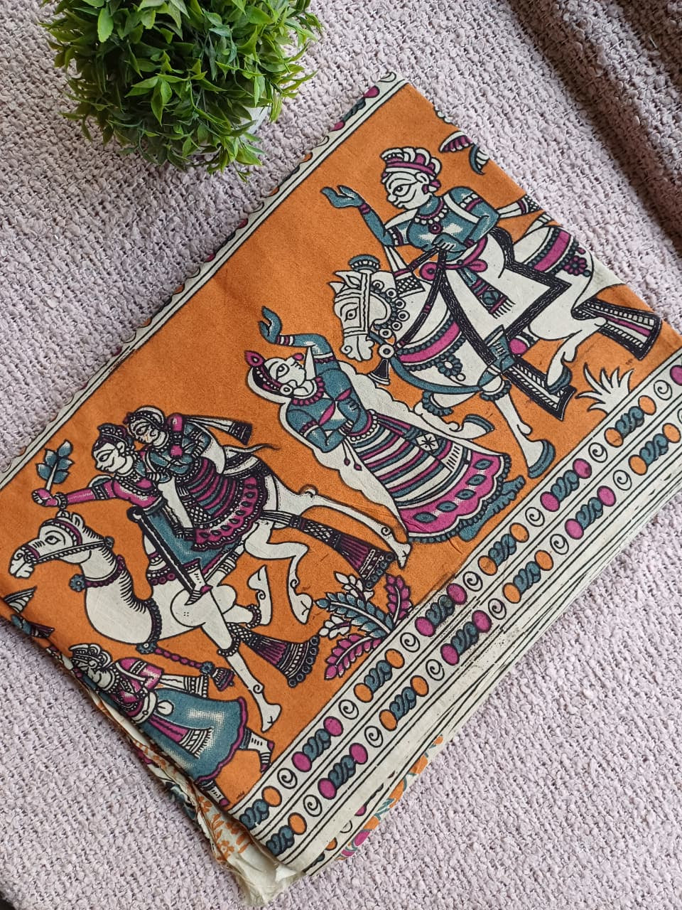 Raha Kalamkari Cotton Saree