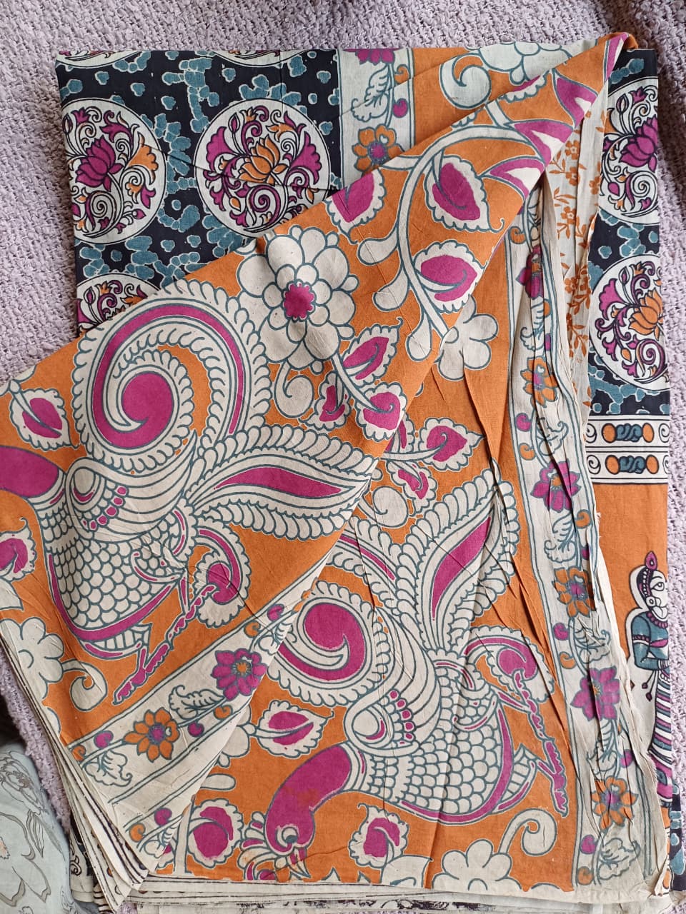 Raha Kalamkari Cotton Saree