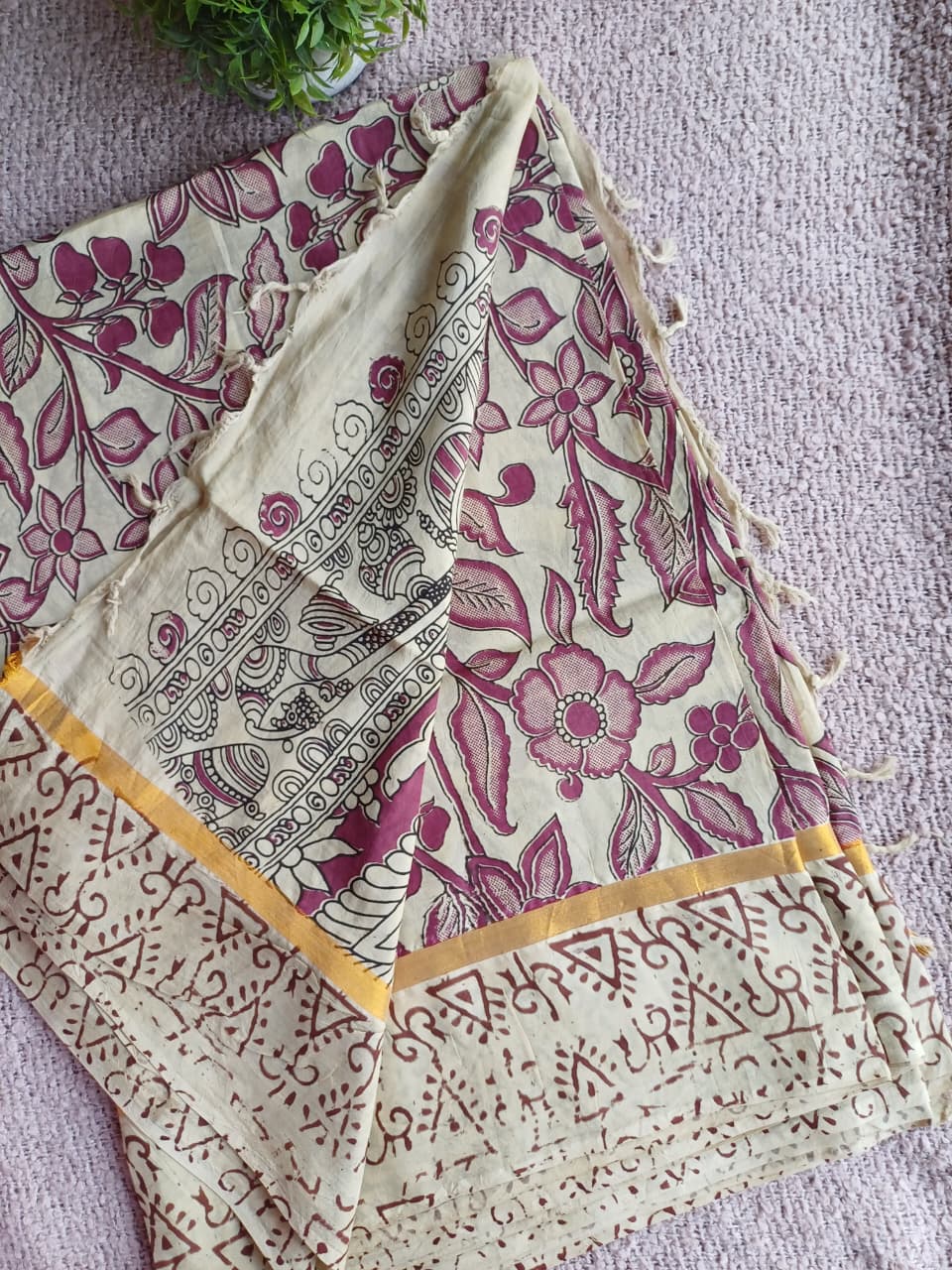 Raha Kalamkari Silk Saree