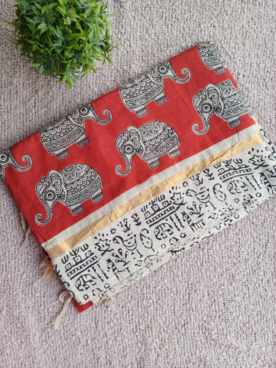 Raha Kalamkari Silk Saree