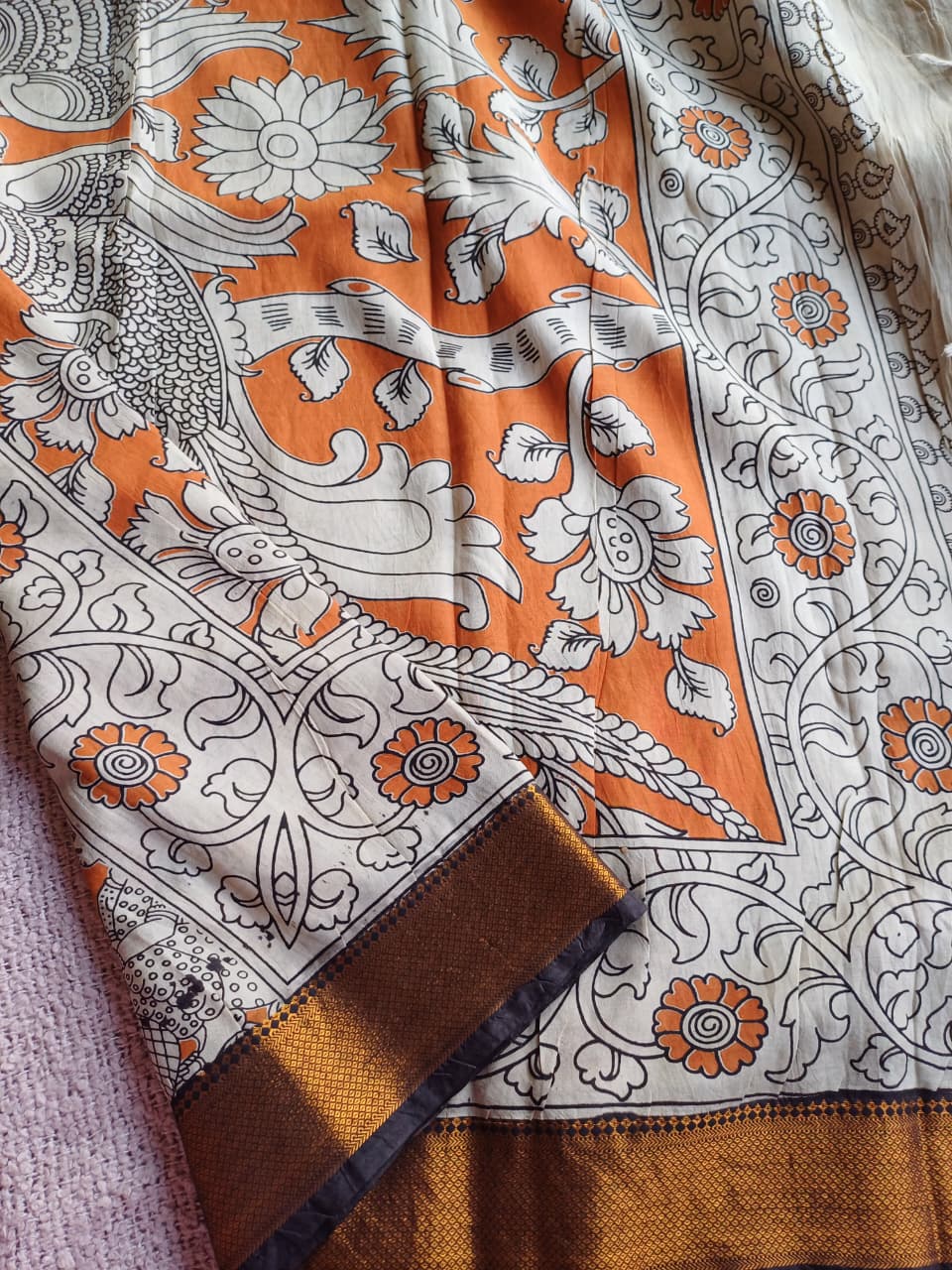 Raha Kalamkari Silk Saree