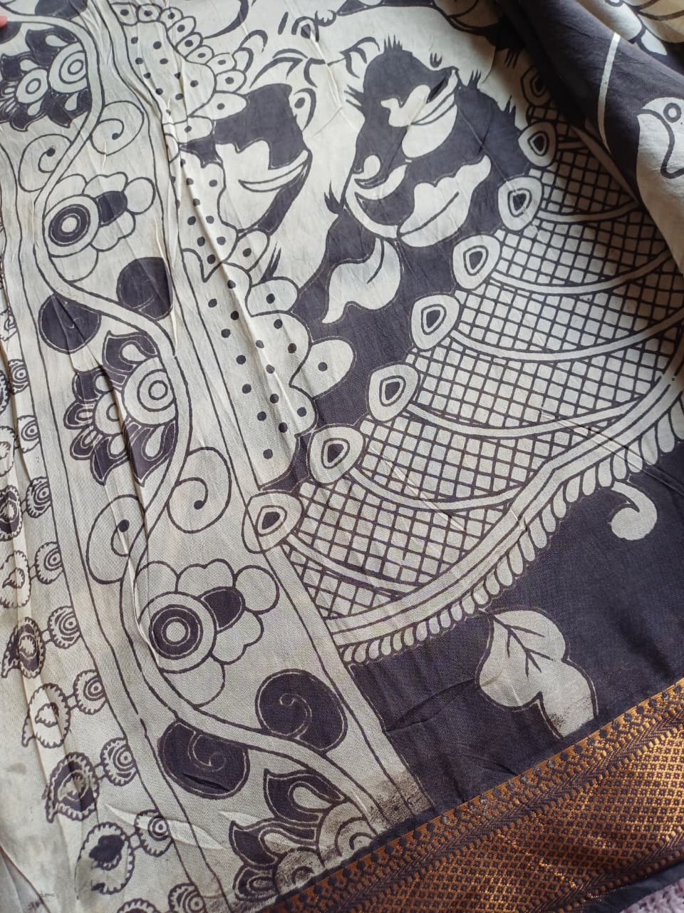 Raha Kalamkari Silk Saree