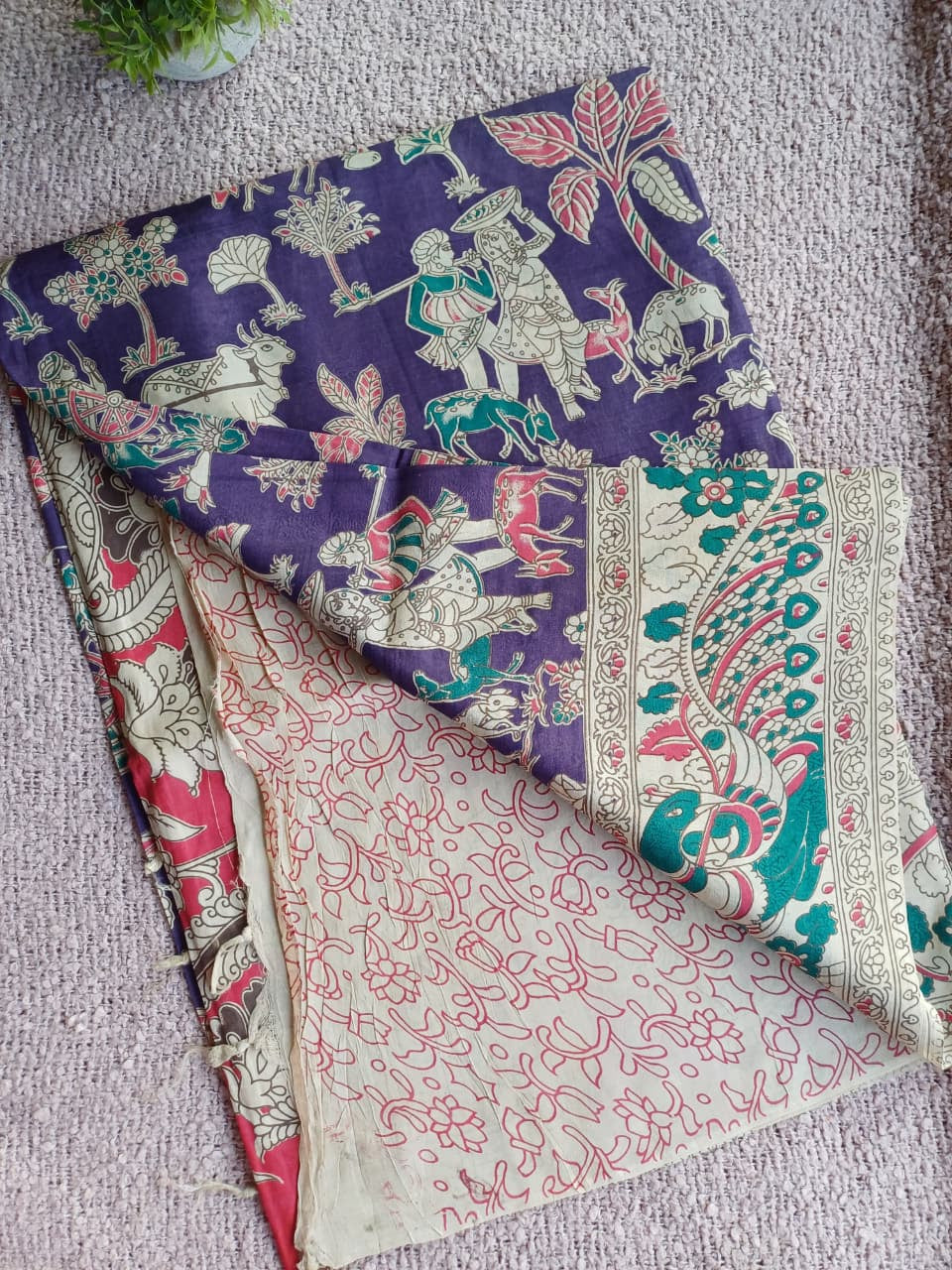 Anvi Kalamkari Silk Saree