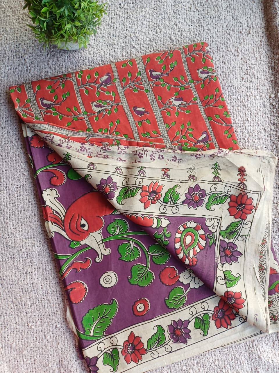 Anvi Kalamkari Silk Saree