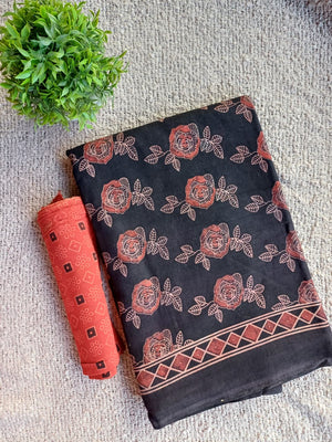 Ajrakh Vanaspathi Saree