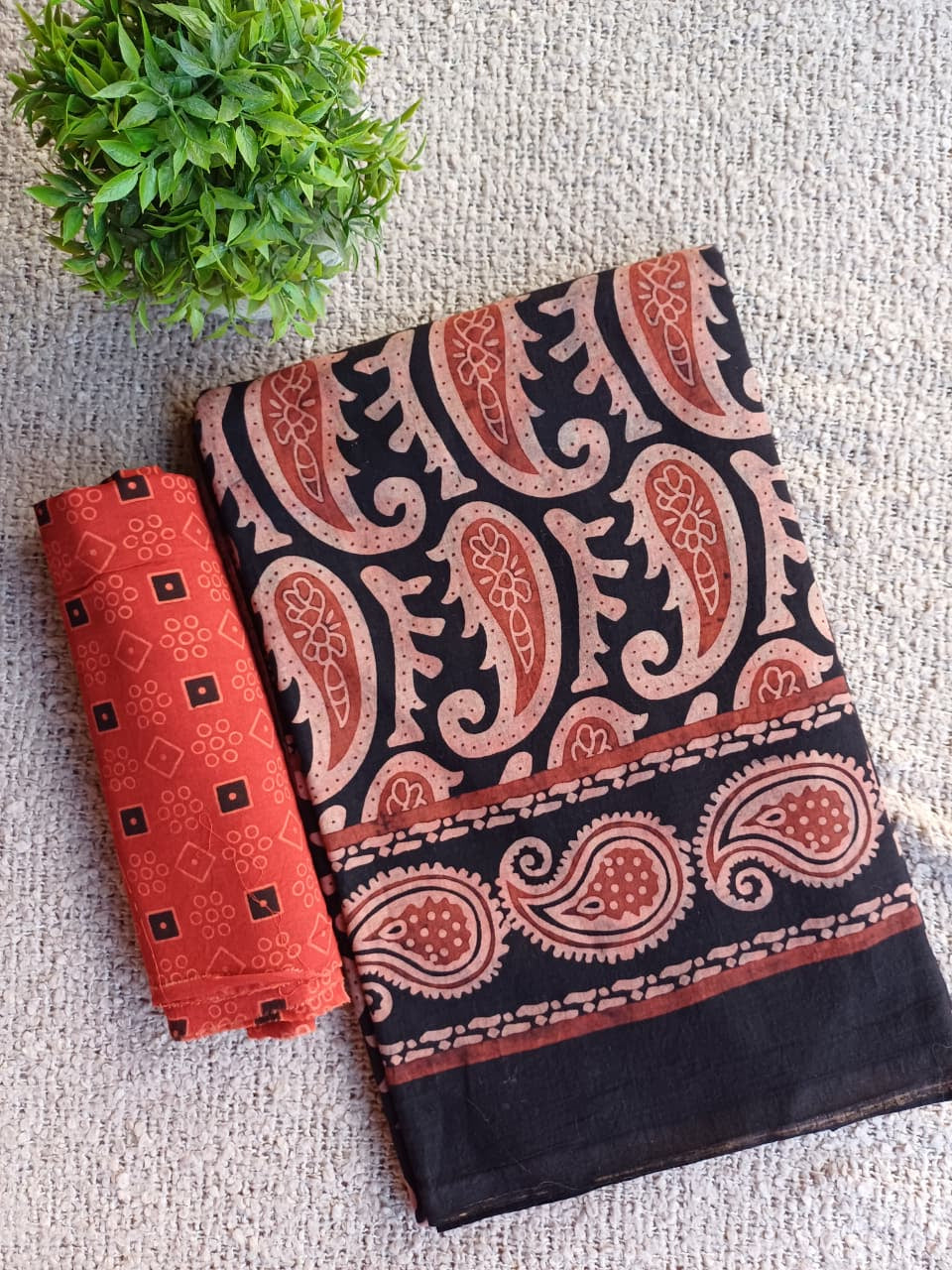 Ajrakh Vanaspathi Saree