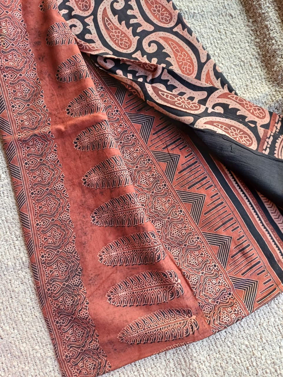 Ajrakh Vanaspathi Saree