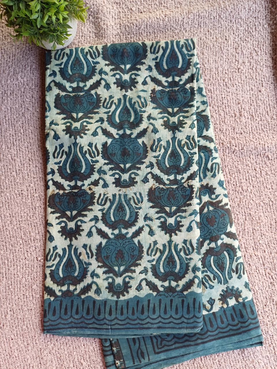 Ajrakh Vanaspathi Saree