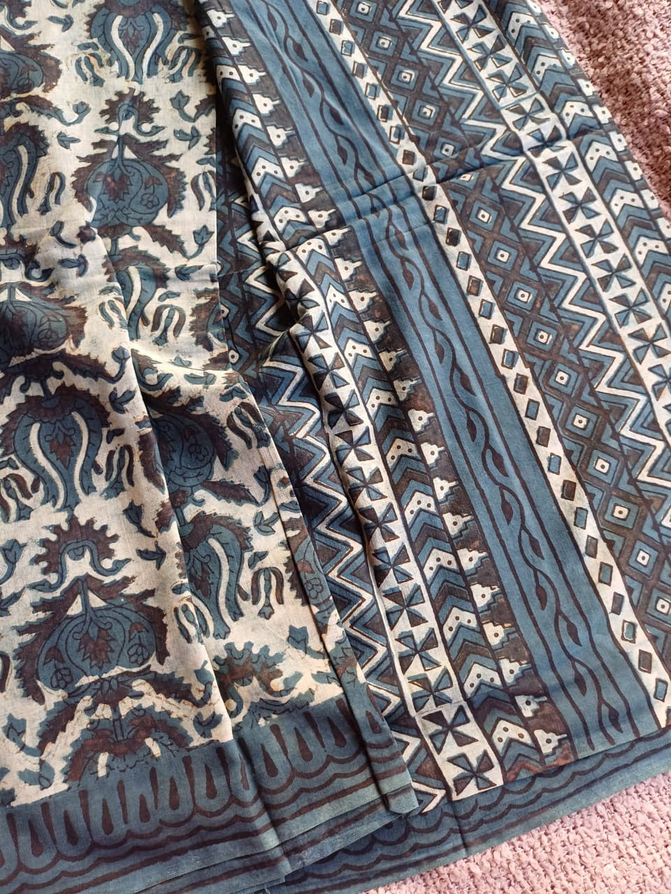 Ajrakh Vanaspathi Saree